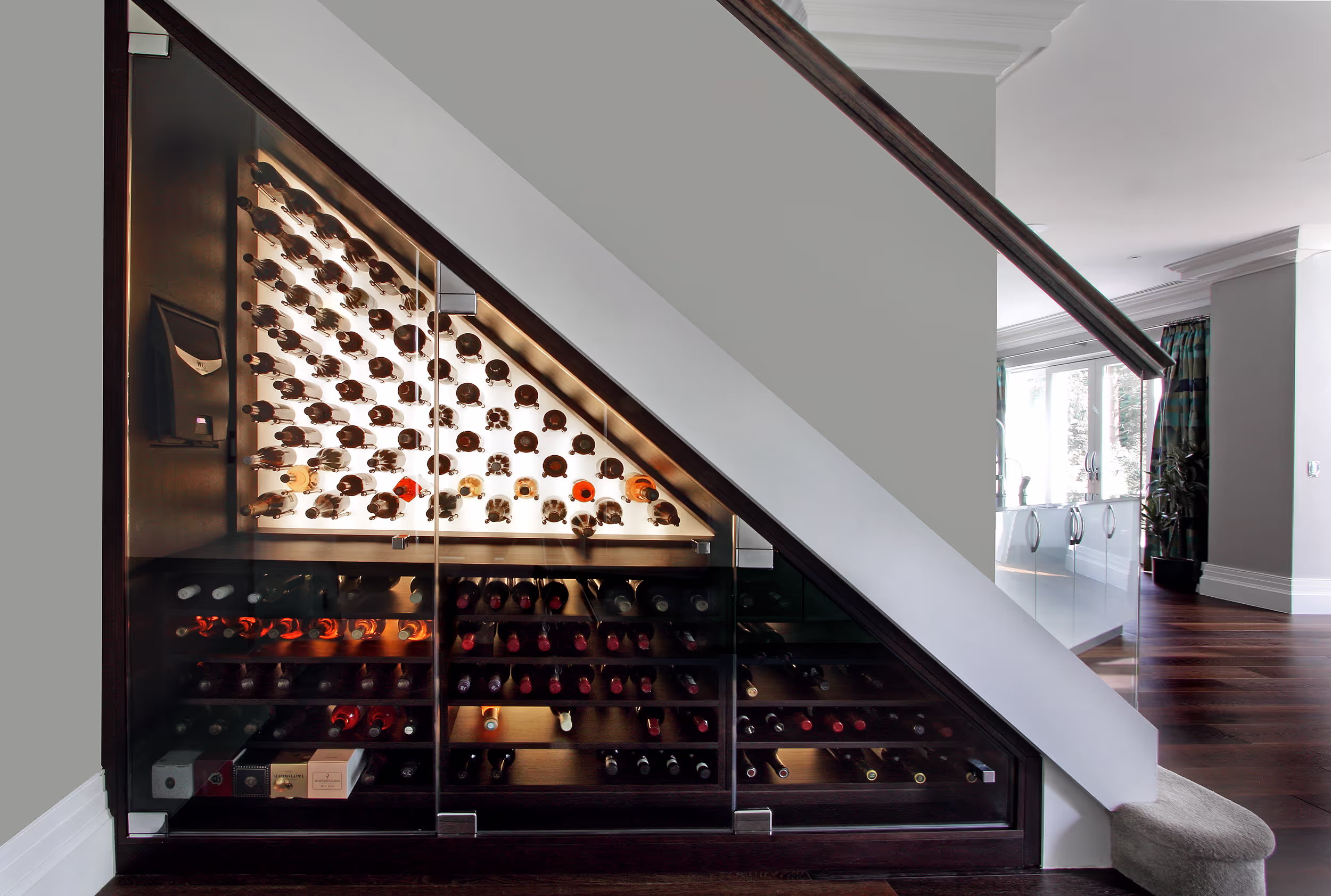 6747c7a31e3d8a0d633add2c Cellar Maison Under Stair Wine Storage Corner Surrey